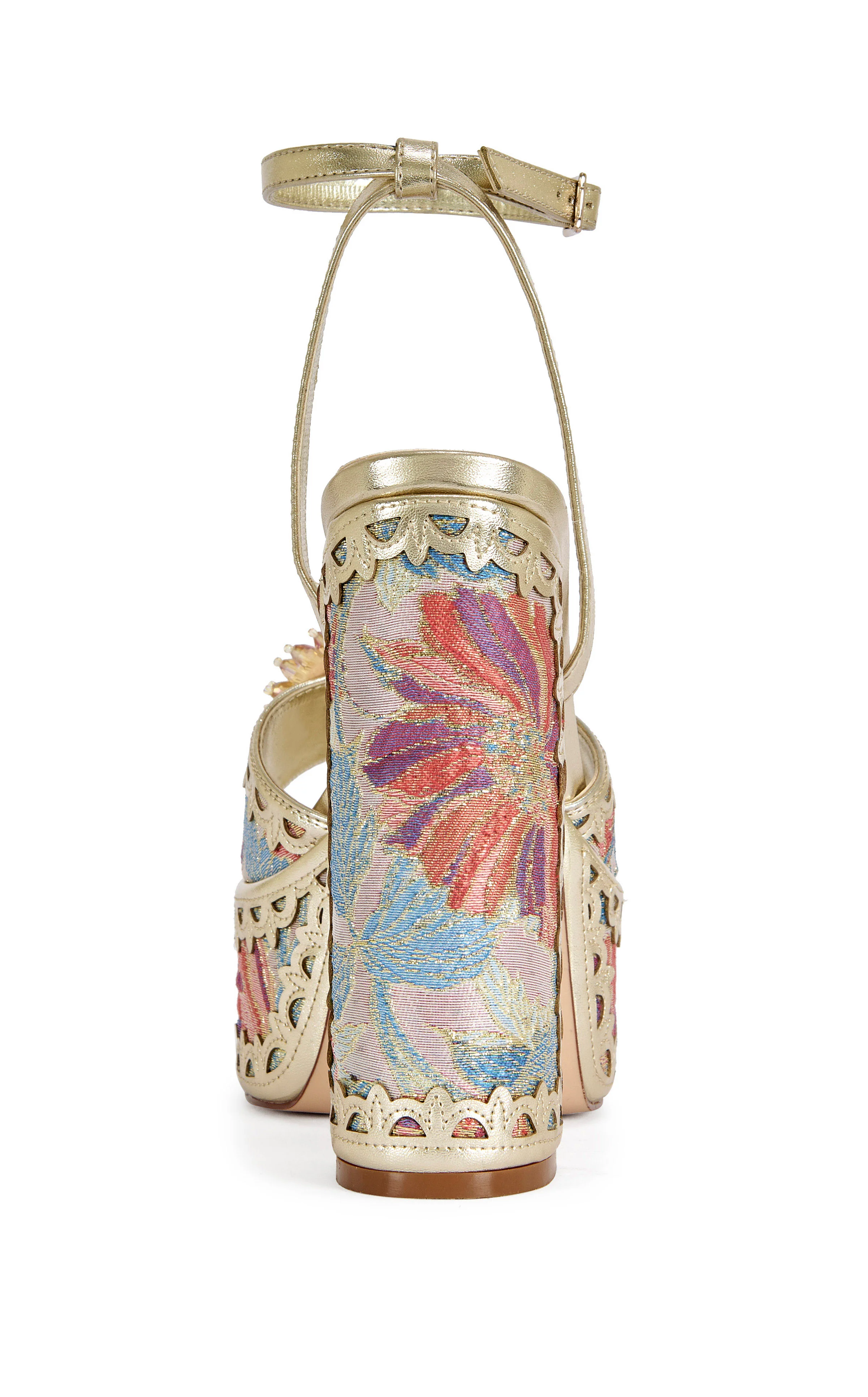 WENDA-PINKMULTI PLATFORM BROCADE SANDAL - Image 3