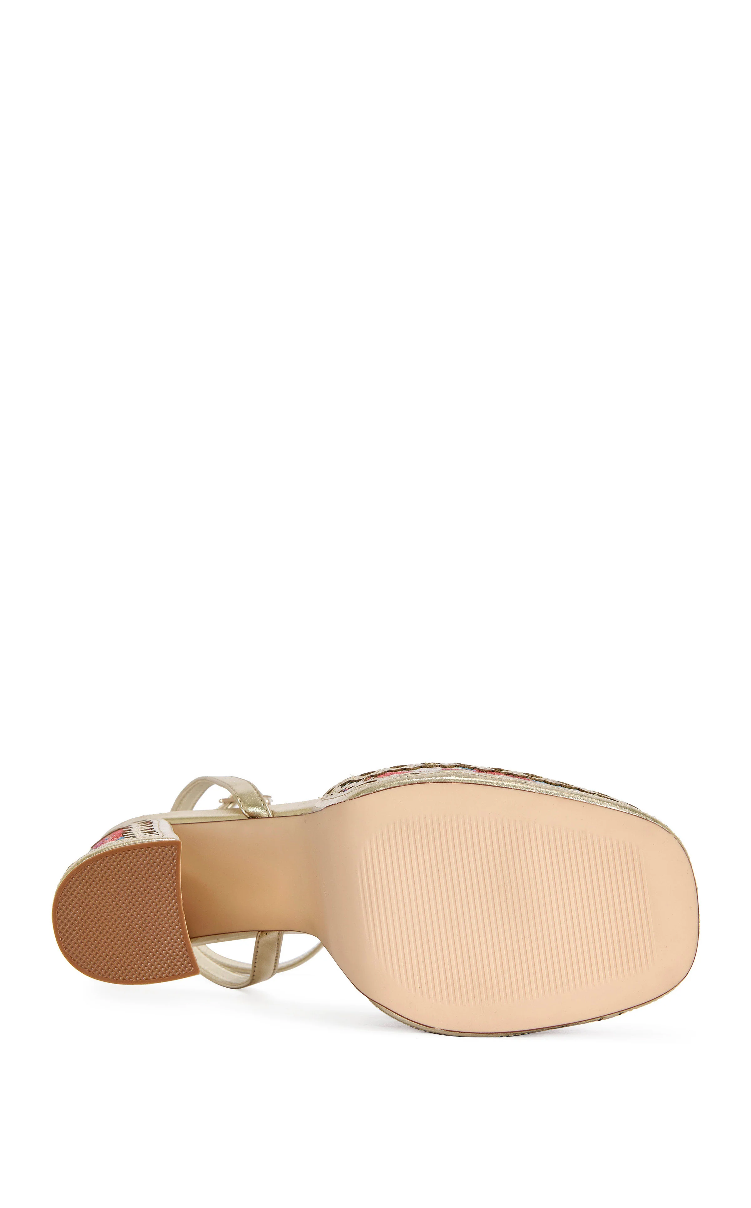 WENDA-PINKMULTI PLATFORM BROCADE SANDAL - Image 5