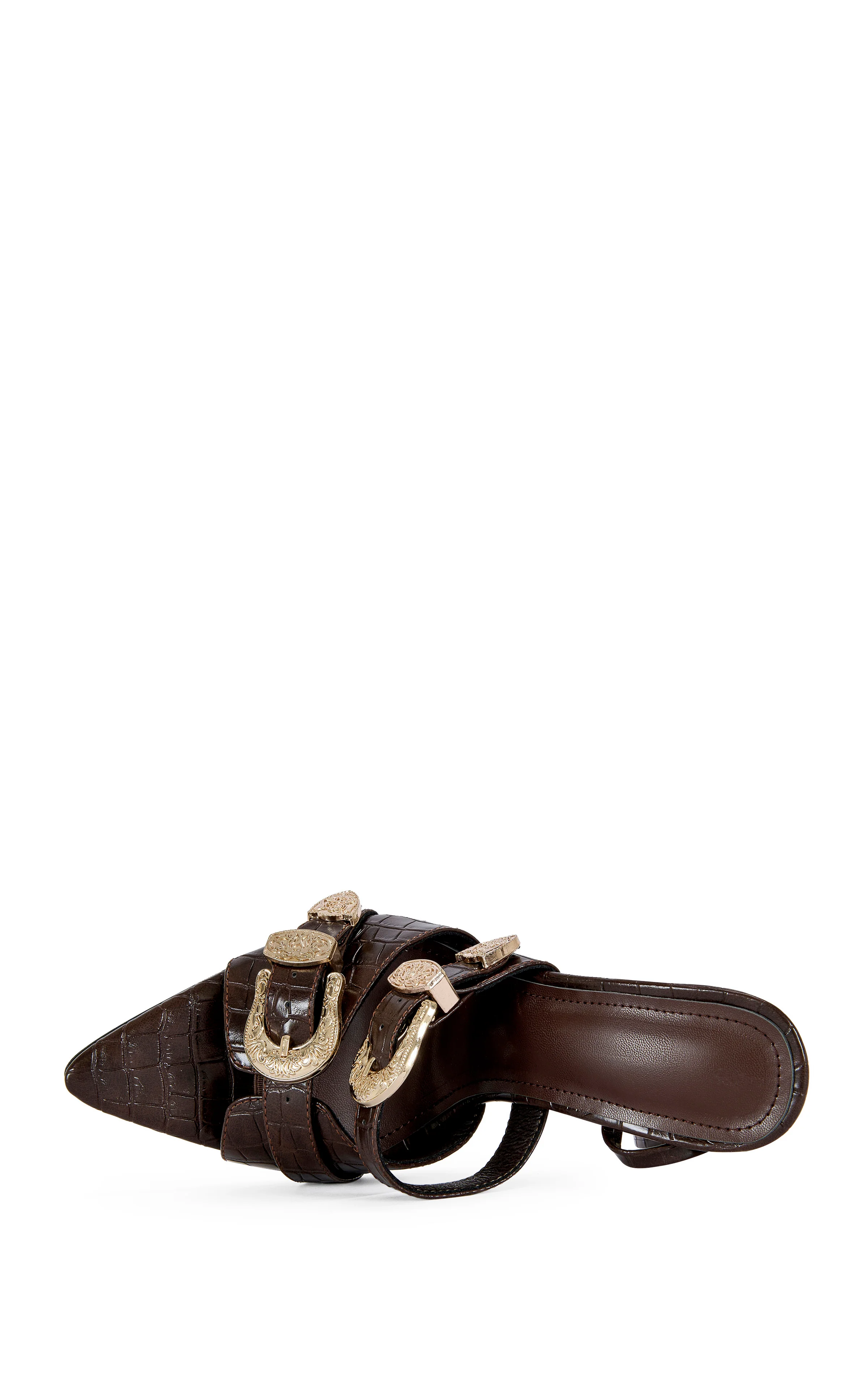 WESTBROOK-CHOCOLATE WESTERN WRAP-AROUND STILETTO SANDAL - Image 4