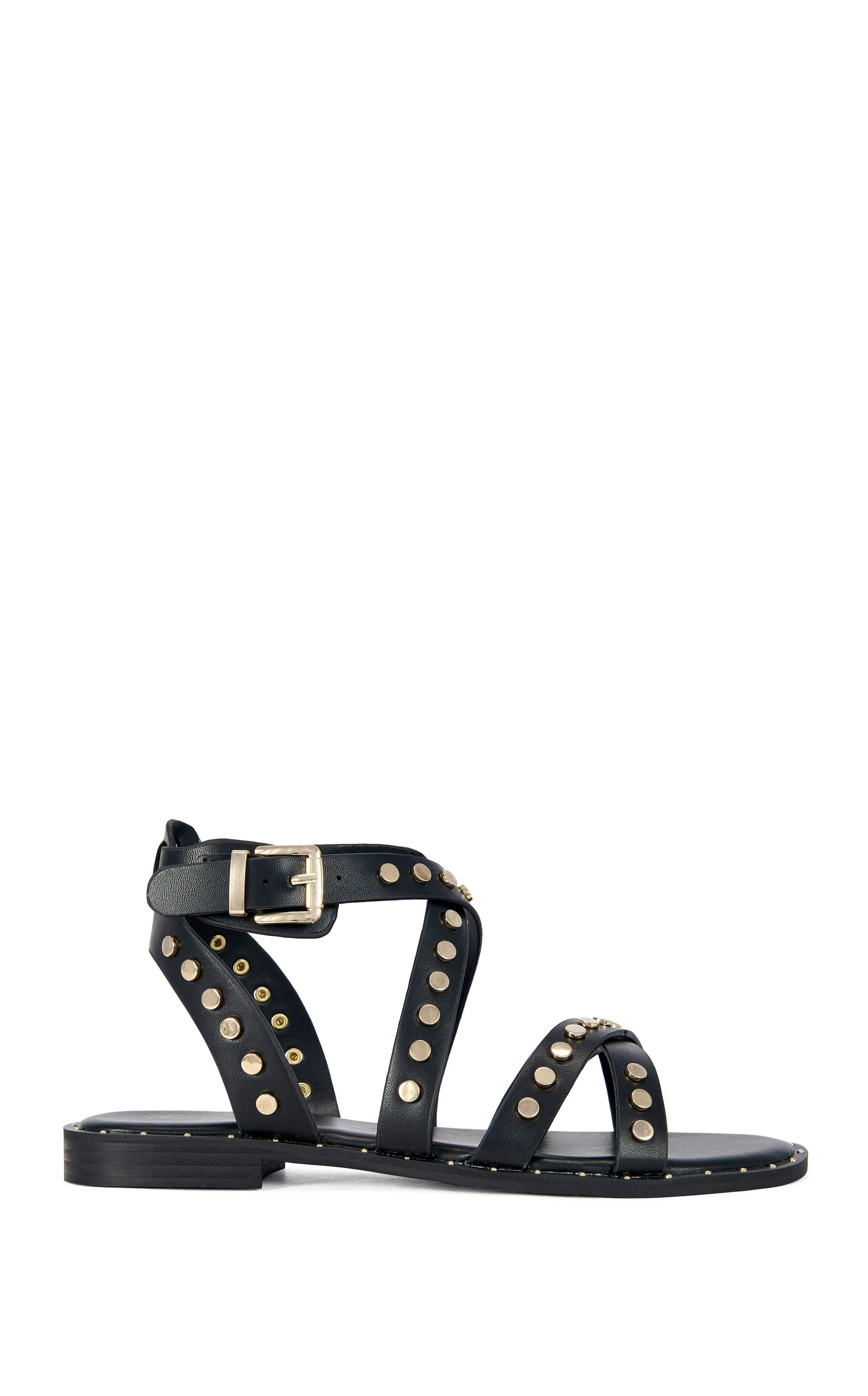 WHISTLER-BLACK FLAT SANDAL