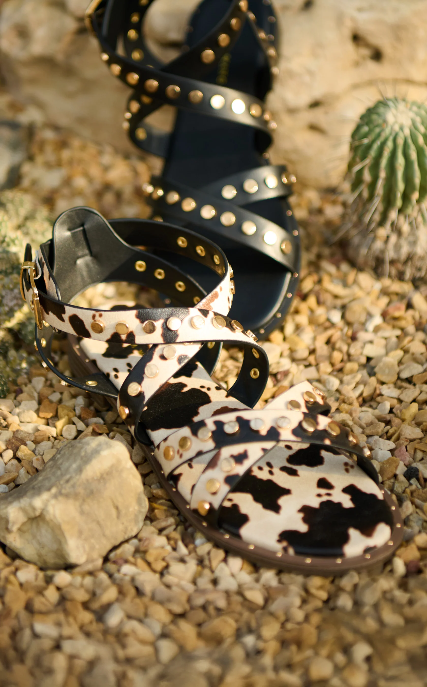 WHISTLER-COW FLAT SANDAL