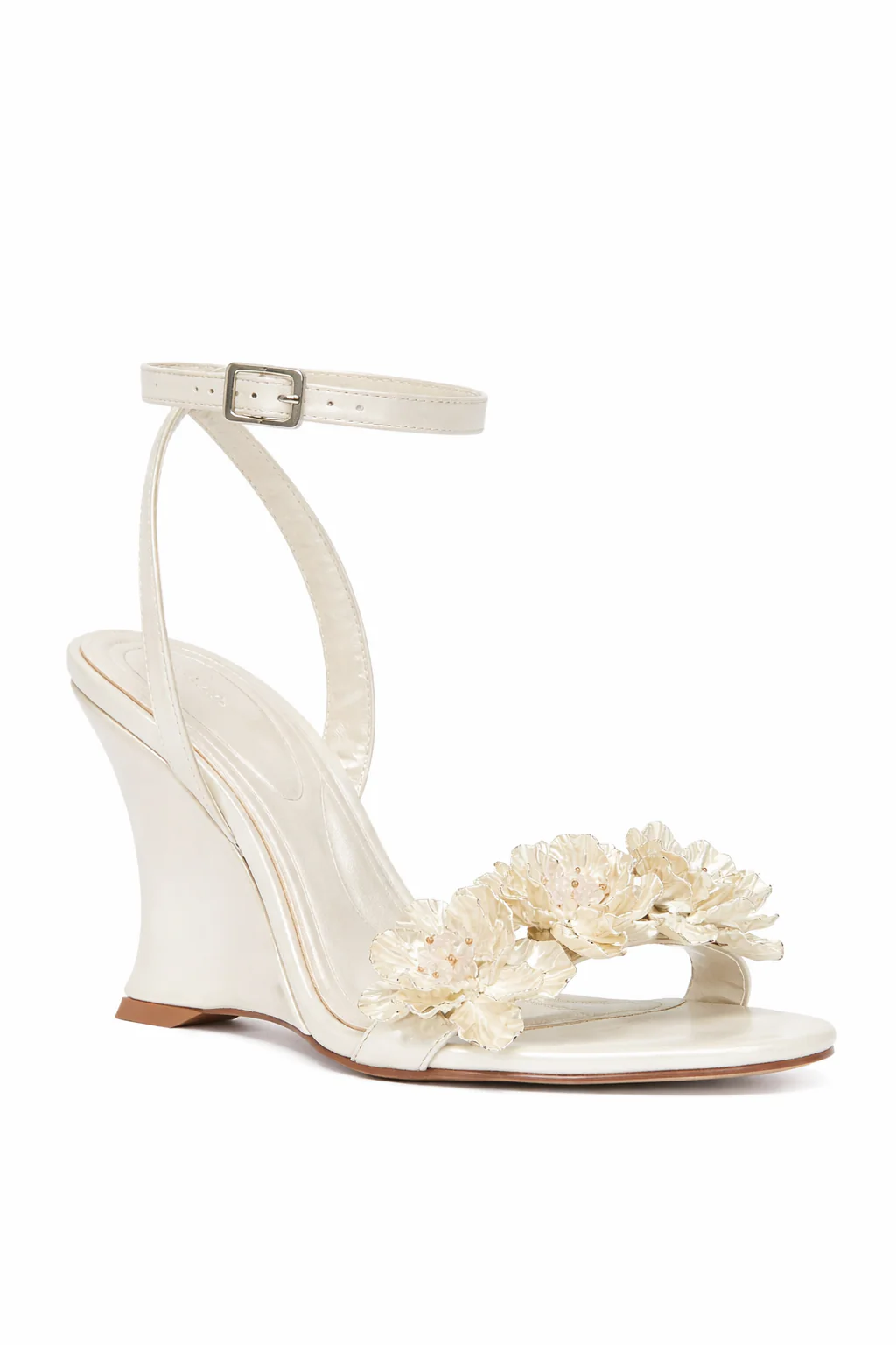 WINTERS-WHITE FLORAL WEDGE SANDAL - Image 3
