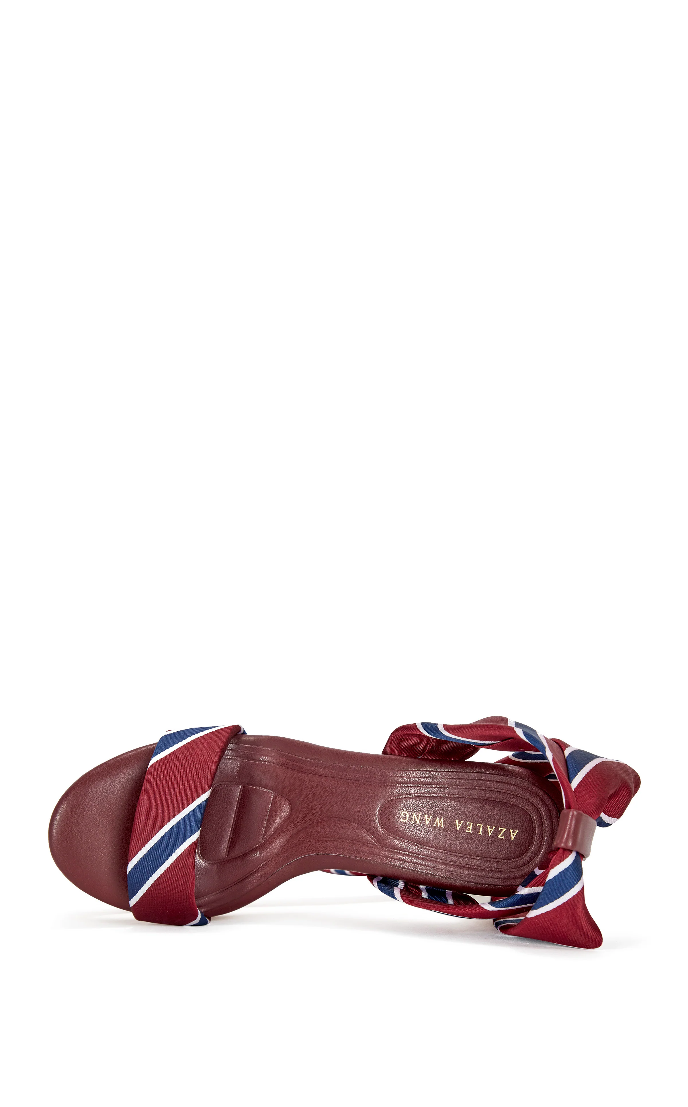 WYNN-BURGUNDY CUT-OUT WEDGE TIE UP SANDAL - Image 4