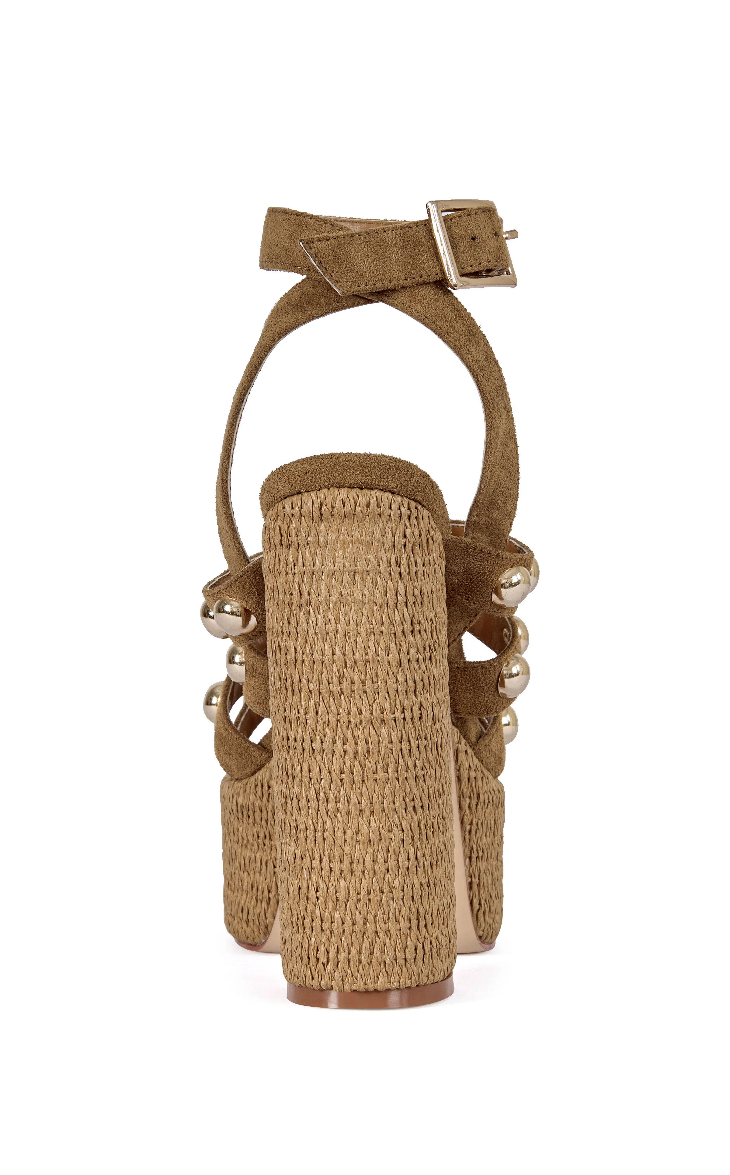 YARA-BROWN PLATFORM STUDDED SANDAL - Image 3