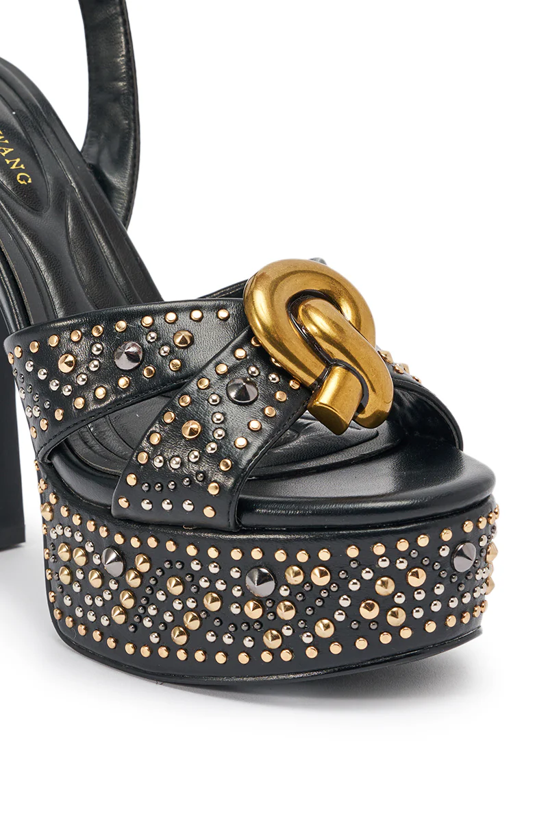 YUMA-BLACK BLOCK SANDAL - Image 4