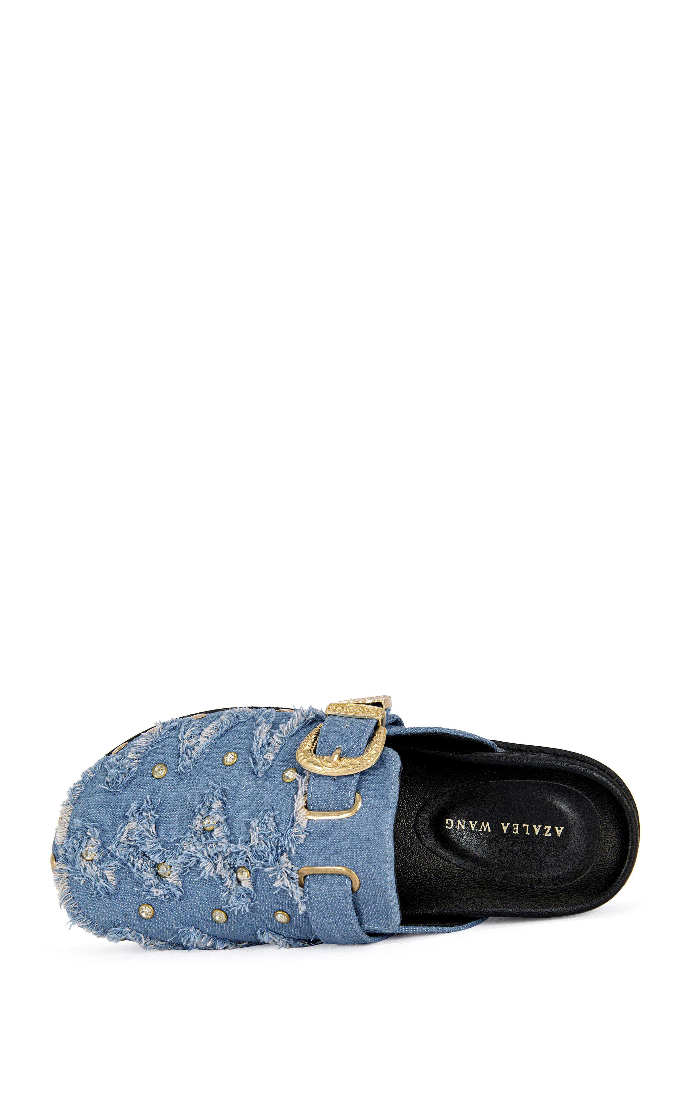 ZALE-BLUE STUDDED FLAT MULE - Image 4