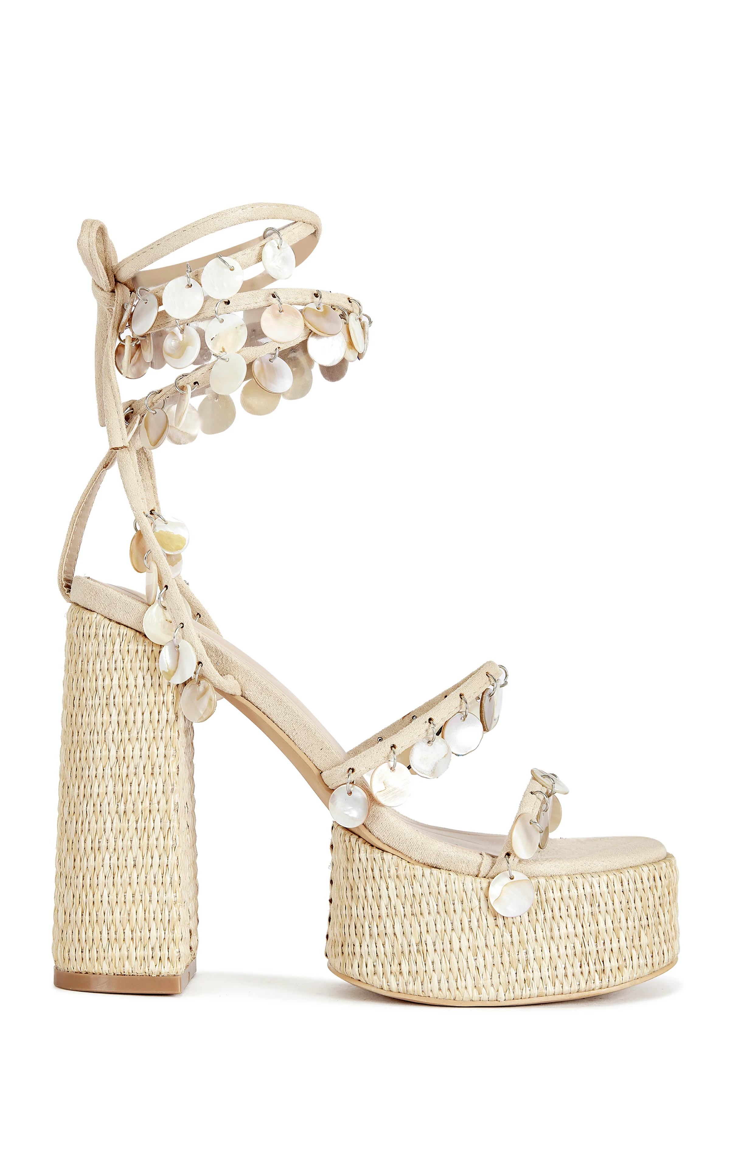 ZAZZIE-NATURAL MOTHER OF PEARL PLATFORM SANDAL