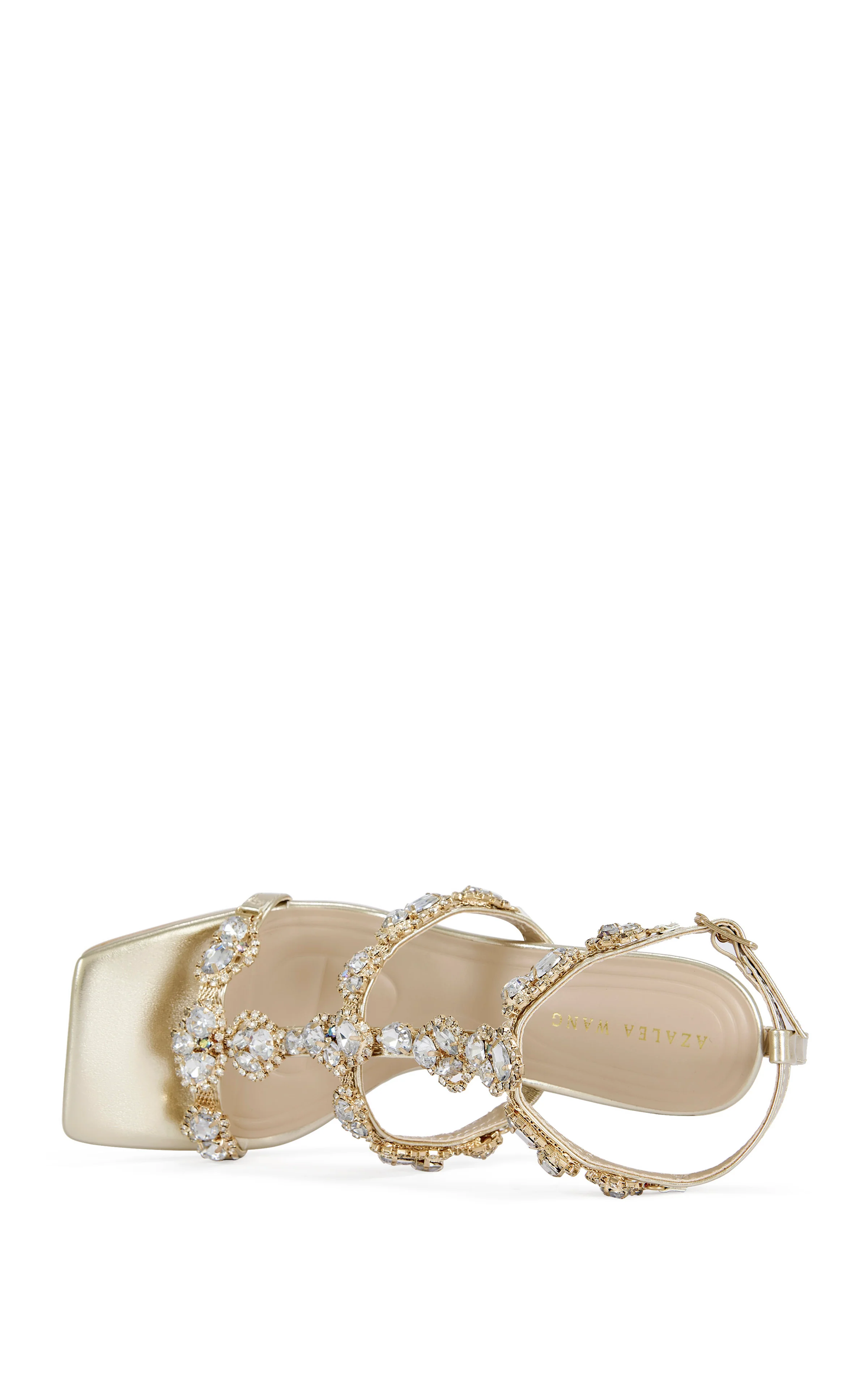 ZETA-GOLD RHINESTONE STILETTO SANDAL - Image 4